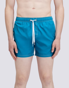 REPREVE® RECYCLED POLYESTER ELASTICATED WAIST SHORT SWIMSHORTS