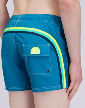 REPREVE® RECYCLED POLYESTER ELASTICATED WAIST SHORT SWIMSHORTS