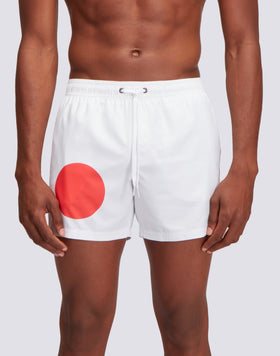 MAILLOT DE BAIN TAILLE COURTE ÉLASTIQUÉE POLYESTER RECYCLÉ REPREVE® DRAPEAU JAPONAIS
