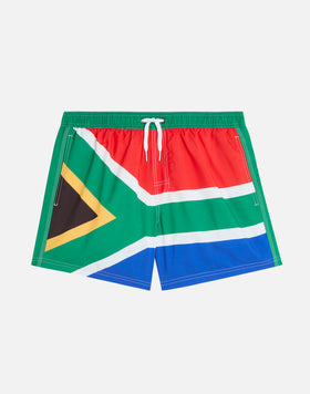 COSTUME DA BAGNO CORTO VITA ELASTICATA POLIESTERE RICICLATO REPREVE® BANDIERA SUDAFRICA