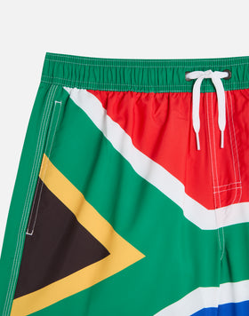 COSTUME DA BAGNO CORTO VITA ELASTICATA POLIESTERE RICICLATO REPREVE® BANDIERA SUDAFRICA