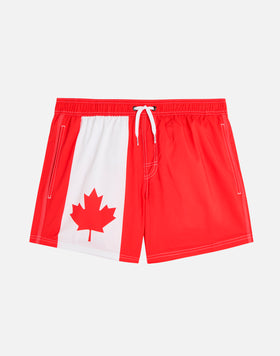 COSTUME DA BAGNO CORTO VITA ELASTICATA POLIESTERE RICICLATO REPREVE® BANDIERA CANADA