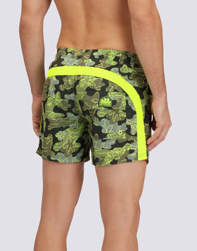 REPREVE® TRAJE DE BAÑO CORTO CON CINTURA ELÁSTICA Y INSIDE PALM ESTAMPADO