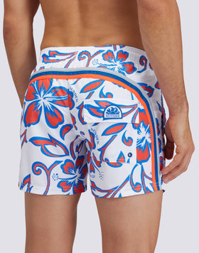 REPREVE® TRAJE DE BAÑO CORTO CON CINTURA ELÁSTICA Y ESTAMPADO SK23