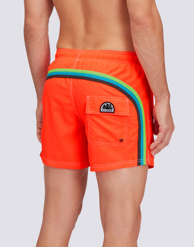 FLUO ELASTICATED WAIST RECYCLED POLYESTER REPREVE®  SWIMSHORT 