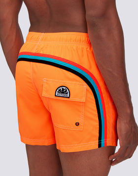 FLUO ELASTICATED WAIST RECYCLED POLYESTER REPREVE®  SWIMSHORT 