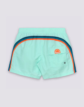 MAILLOT DE BAIN COURT EN TAFFETAS POUR HOMME À TAILLE ÉLASTIQUE 