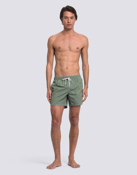 MAILLOT DE BAIN COURT EN TAFFETAS POUR HOMME À TAILLE ÉLASTIQUE