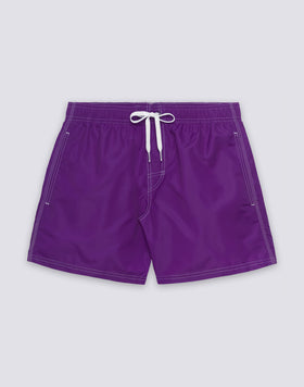 MAILLOT DE BAIN COURT EN TAFFETAS POUR HOMME, À TAILLE ÉLASTIQUE ET À L'EMBALLAGE ÉLASTIQUE