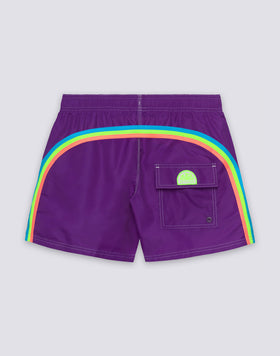 MAILLOT DE BAIN COURT EN TAFFETAS POUR HOMME, À TAILLE ÉLASTIQUE ET À L'EMBALLAGE ÉLASTIQUE