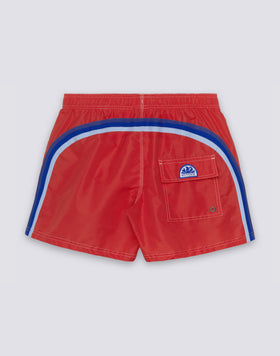 MAILLOT DE BAIN COURT EN TAFFETAS POUR HOMME À TAILLE ÉLASTIQUE