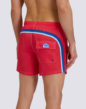 MAILLOT DE BAIN COURT EN TAFFETAS POUR HOMME À TAILLE ÉLASTIQUE