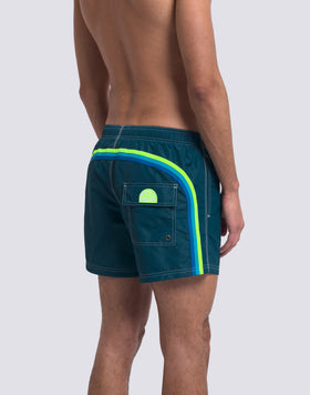 ICONIC TAFFETA MEN'S SHORT ELASTIC WAIST SWIMSHORTS