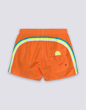 MAILLOT DE BAIN COURT EN TAFFETAS POUR HOMME, À TAILLE ÉLASTIQUE ET À L'EMBALLAGE ÉLASTIQUE