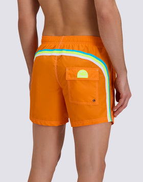 ICONIC TAFFETA MEN'S SHORT ELASTIC WAIST SWIMSHORTS