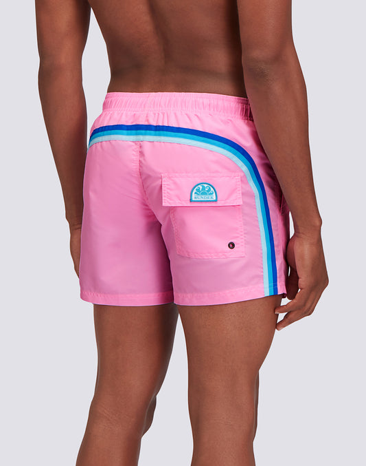 ICONIC TAFFETA SHORT SWIMSHORTS WITH ELASTIC WAIST 