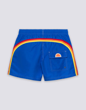 MAILLOT DE BAIN COURT EN TAFFETAS POUR HOMME, À TAILLE ÉLASTIQUE ET À L'EMBALLAGE ÉLASTIQUE