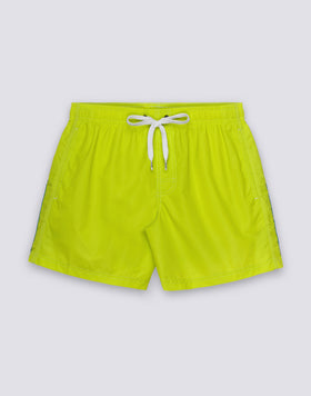 MAILLOT DE BAIN COURT EN TAFFETAS POUR HOMME, À TAILLE ÉLASTIQUE ET À L'EMBALLAGE ÉLASTIQUE