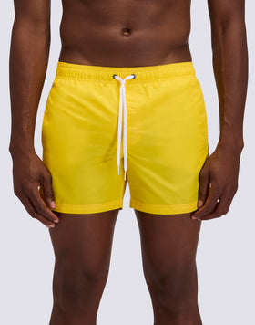 MAILLOT DE BAIN COURT EN TAFFETAS POUR HOMME, À TAILLE ÉLASTIQUE ET À L'EMBALLAGE ÉLASTIQUE