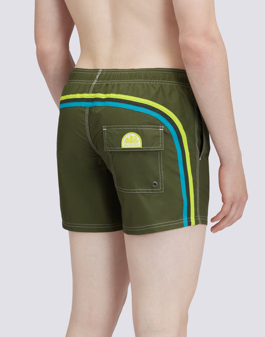 ICONIC TAFFETA SHORT SWIM SHORTS WITH AN ELASTICATED WAISTBAND