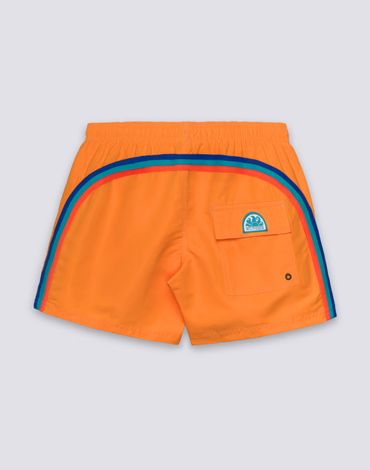 MAILLOT DE BAIN COURT EN TAFFETAS POUR HOMME À TAILLE ÉLASTIQUE