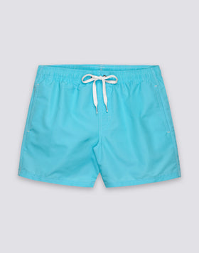 MAILLOT DE BAIN COURT EN TAFFETAS POUR HOMME, À TAILLE ÉLASTIQUE ET À L'EMBALLAGE ÉLASTIQUE