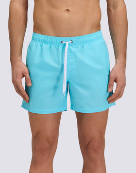 MAILLOT DE BAIN COURT EN TAFFETAS POUR HOMME, À TAILLE ÉLASTIQUE ET À L'EMBALLAGE ÉLASTIQUE