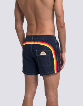 MAILLOT DE BAIN COURT EN TAFFETAS POUR HOMME, À TAILLE ÉLASTIQUE ET À L'EMBALLAGE ÉLASTIQUE