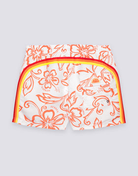 BAÑADOR DE PANTALÓN CORTO CON CINTURA ELÁSTICA Y ESTAMPADO ARCHIVE HIBISCUS SK23