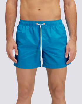 MAILLOT DE BAIN TAILLE COURTE ÉLASTIQUÉE TAFFETAS ICONIQUE ARC-EN-CIEL 2 COULEURS