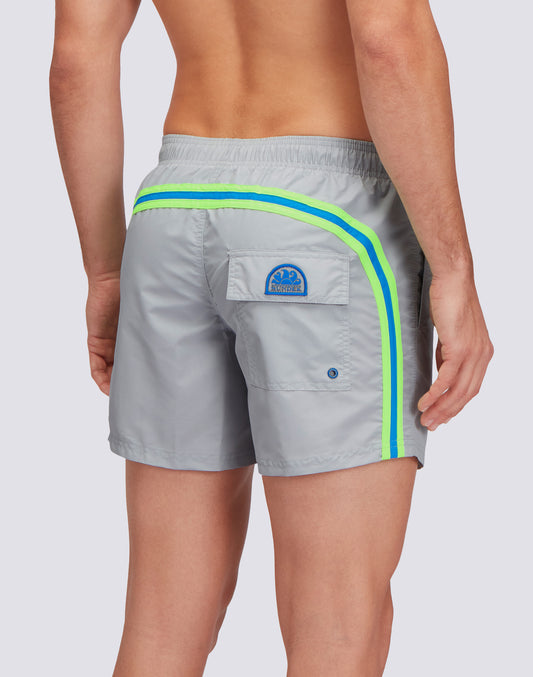 TRAJE DE BAÑO CORTO CINTURA ELÁSTICA ICONIC TAFETÁN ARCO IRIS 2 COLORES