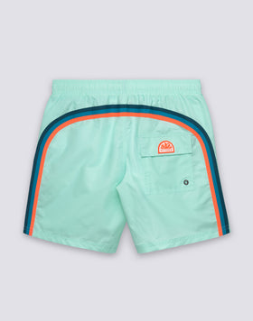 MAILLOT DE BAIN HOMME ICONIQUE EN TAFFETAS MI-LONGUEUR À TAILLE ÉLASTIQUE