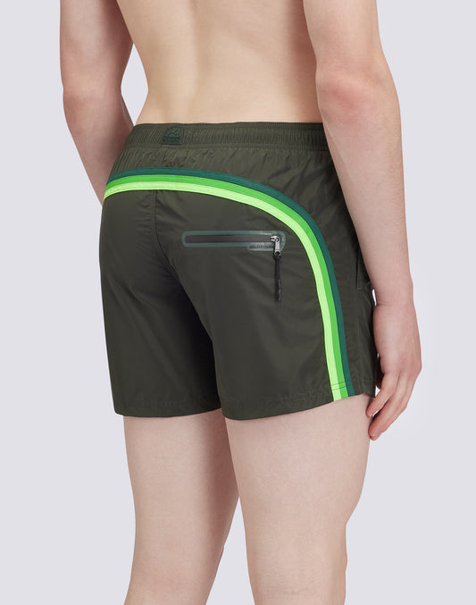 SHORT DE BAIN COURT TAILLE ÉLASTIQUÉE MEMORY