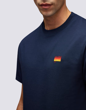 CAMISETA CON BORDADO TRICOLOR
