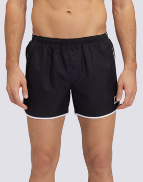 MAILLOT DE BAIN COURT AVEC TAILLE ÉLASTIQUÉE ET FENTES LATÉRALES RONDES