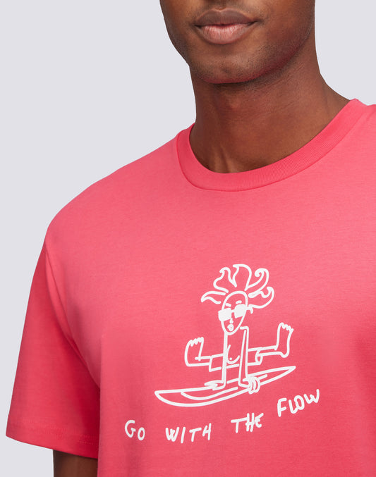 T-SHIRT STAMPA GO WITH THE FLOW