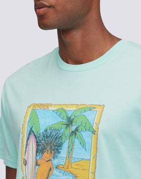 T-SHIRT CON STAMPA D'ARCHIVIO ISLAND BOY