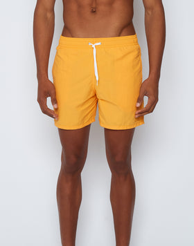 MID-LENGTH SWIM SHORTS WITH AN ELASTICATED WAISTBAND