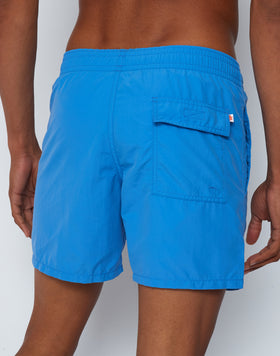 MID-LENGTH SWIM SHORTS WITH AN ELASTICATED WAISTBAND