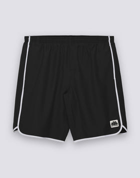 MAILLOT DE BAIN LONG À TAILLE ÉLASTIQUE ET FENTES LATÉRALES ARRONDIES