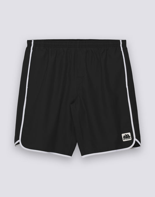 MAILLOT DE BAIN LONG À TAILLE ÉLASTIQUE ET FENTES LATÉRALES ARRONDIES