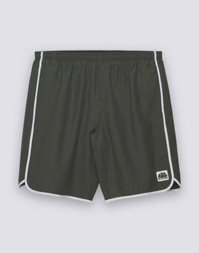 MEN'S LONG SWIMSUIT WITH ELASTIC WAIST AND ROUND SIDE SPLITS