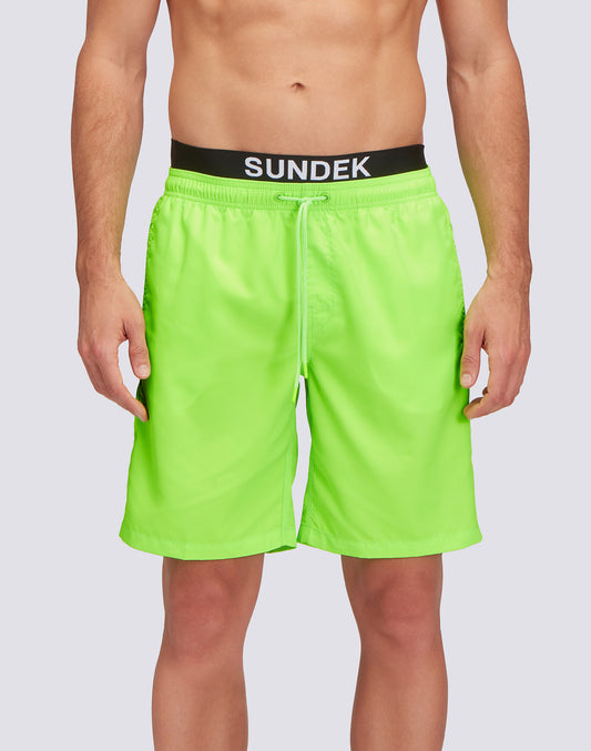 MAILLOT DE BAIN LONG TAILLE ÉLASTIQUÉE AVEC LOGO LIGHT POLY