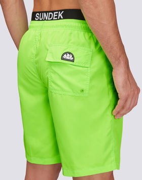 MAILLOT DE BAIN LONG TAILLE ÉLASTIQUÉE AVEC LOGO LIGHT POLY