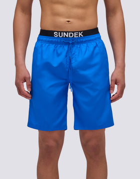 MAILLOT DE BAIN LONG TAILLE ÉLASTIQUÉE AVEC LOGO LIGHT POLY