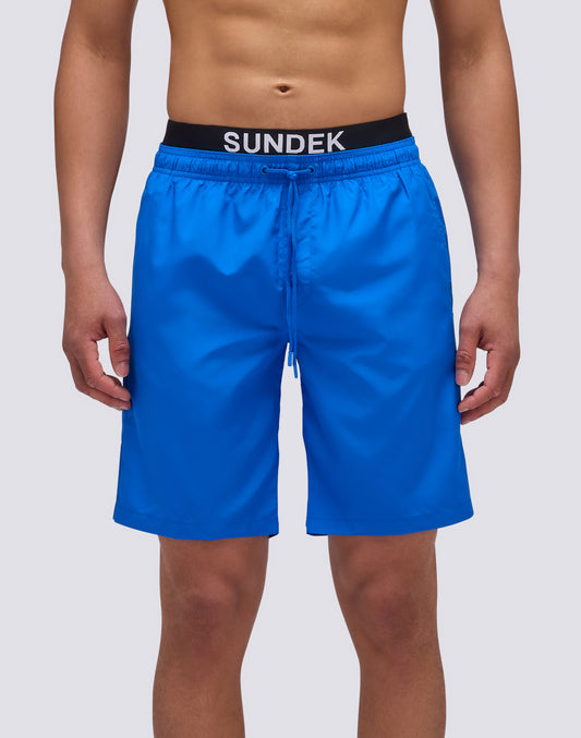 MAILLOT DE BAIN LONG TAILLE ÉLASTIQUÉE AVEC LOGO LIGHT POLY