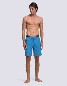 MAILLOT DE BAIN LONG POUR HOMME AVEC TAILLE ÉLASTIQUE ET LOGO