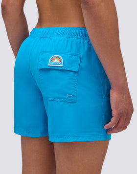 SHORT SWIMSHORTS WITH ELASTIC WAIST IN REPREVE® RECYCLED POLYESTER