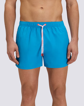 SHORT SWIMSUIT WITH ELASTICATED WAIST AND REPREVE® RECYCLED POLYESTER PIPING