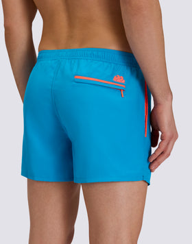 SHORT SWIMSUIT WITH ELASTICATED WAIST AND REPREVE® RECYCLED POLYESTER PIPING